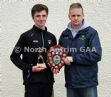 1st place winner Ryan Hill from McQuillans Ballycastle pictured with North Antrim Chairman Owen Elliott