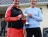 Antrim Camogie Chairperson Julia McMullan presenting player of match Racquel McCarry from Loughgiel Shamrocks